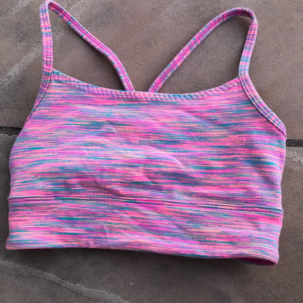 Ivivva pink patterned sports bra